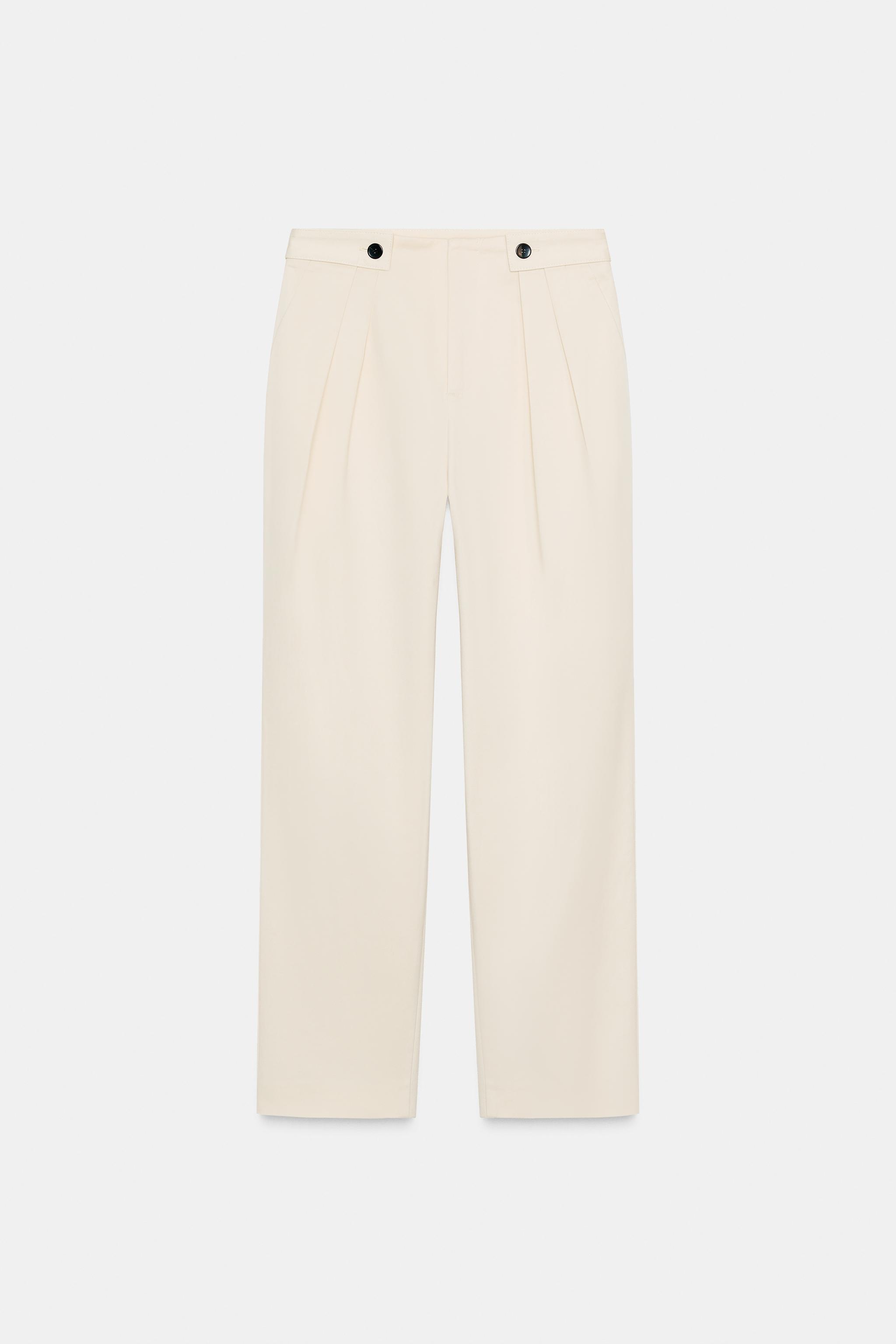TAPERED PANTS WITH WAIST BUTTONS