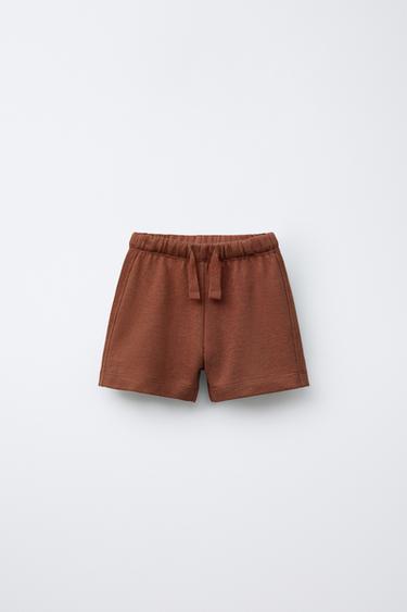 TWO-PACK OF STRIPED AND PLAIN BERMUDA SHORTS - Brick by Zara - Image 1
