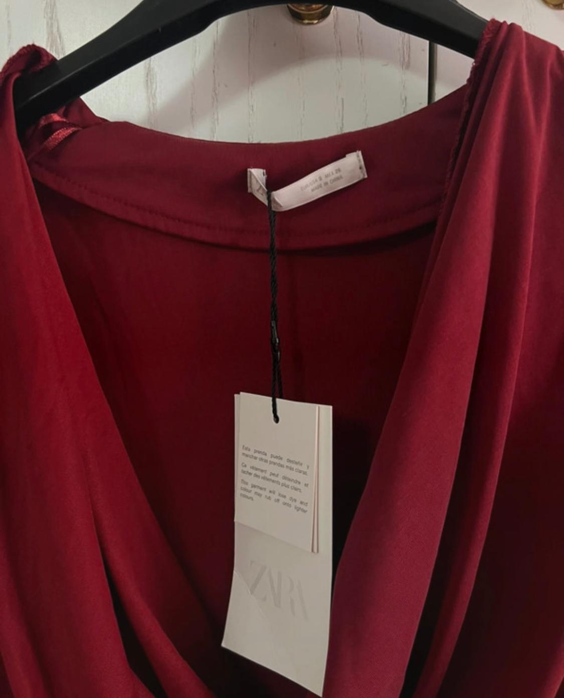 DRAPED NECKLINE MIDI DRESS - Image 4