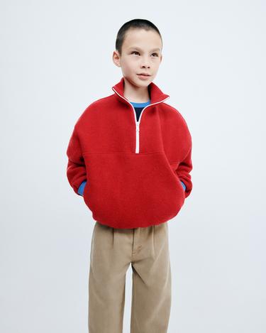 STORIESZ - WOOL KANGAROO SWEATSHIRT — Red 1