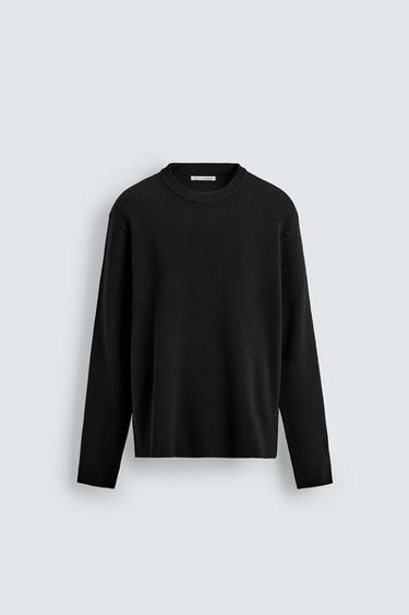 TEXTURED WOOL JUMPER - Black by Zara