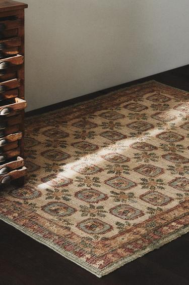 ALFOMBRA YUTE DISEÑO VINTAGE - Rosa de Zara