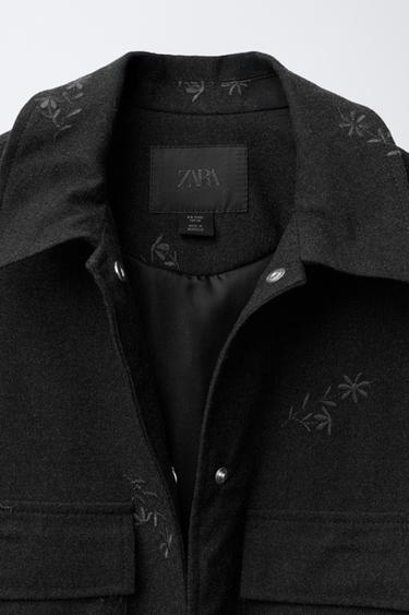 BLOUSON BOMBER À FLEURS BRODÉES - Anthracite foncé de Zara - Image 6