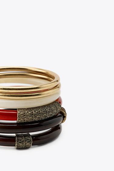 LOT DE 6 BRACELETS RIGIDES ASSORTIS - Doré de Zara - Image 2