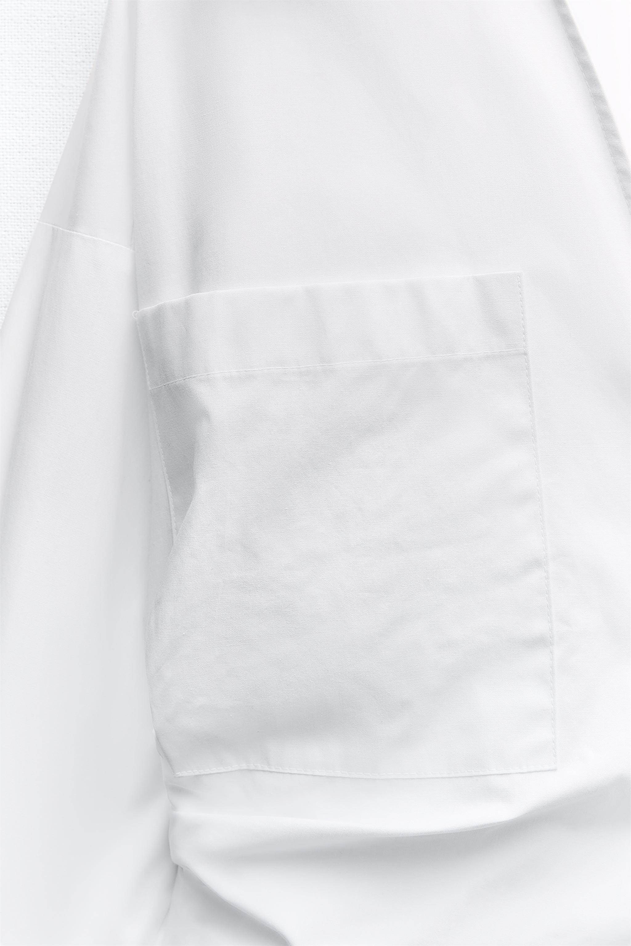 POPLIN WRAP SHIRT - White