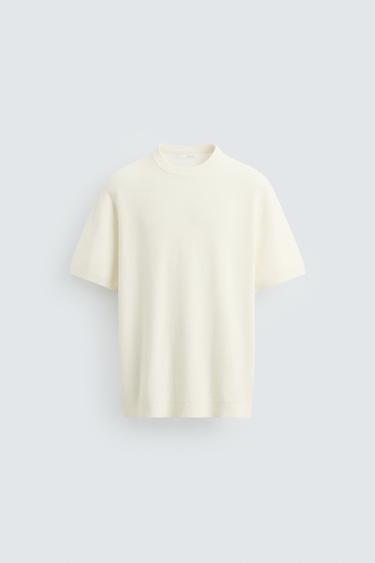 PURL KNIT T-SHIRT - Ecru by Zara