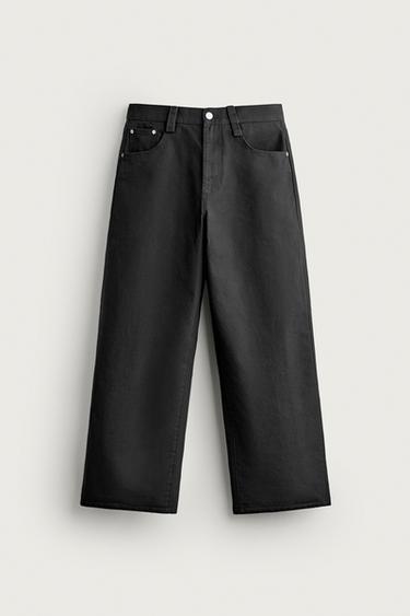 STRAIGHT RELAXED FIT JEANS - Black by Zara