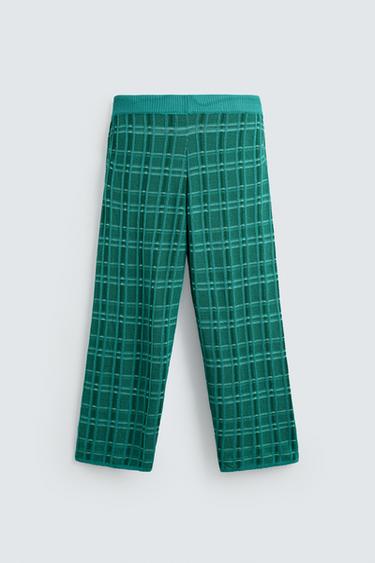 Zara JACQUARD KNIT PANTS © OTIS KWAME KYE QUAICOE - Turquoise