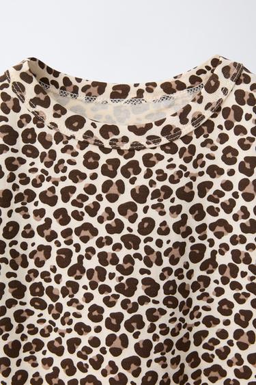 T-SHIRT ANIMAL PRINT - Beige clair de Zara - Image 2