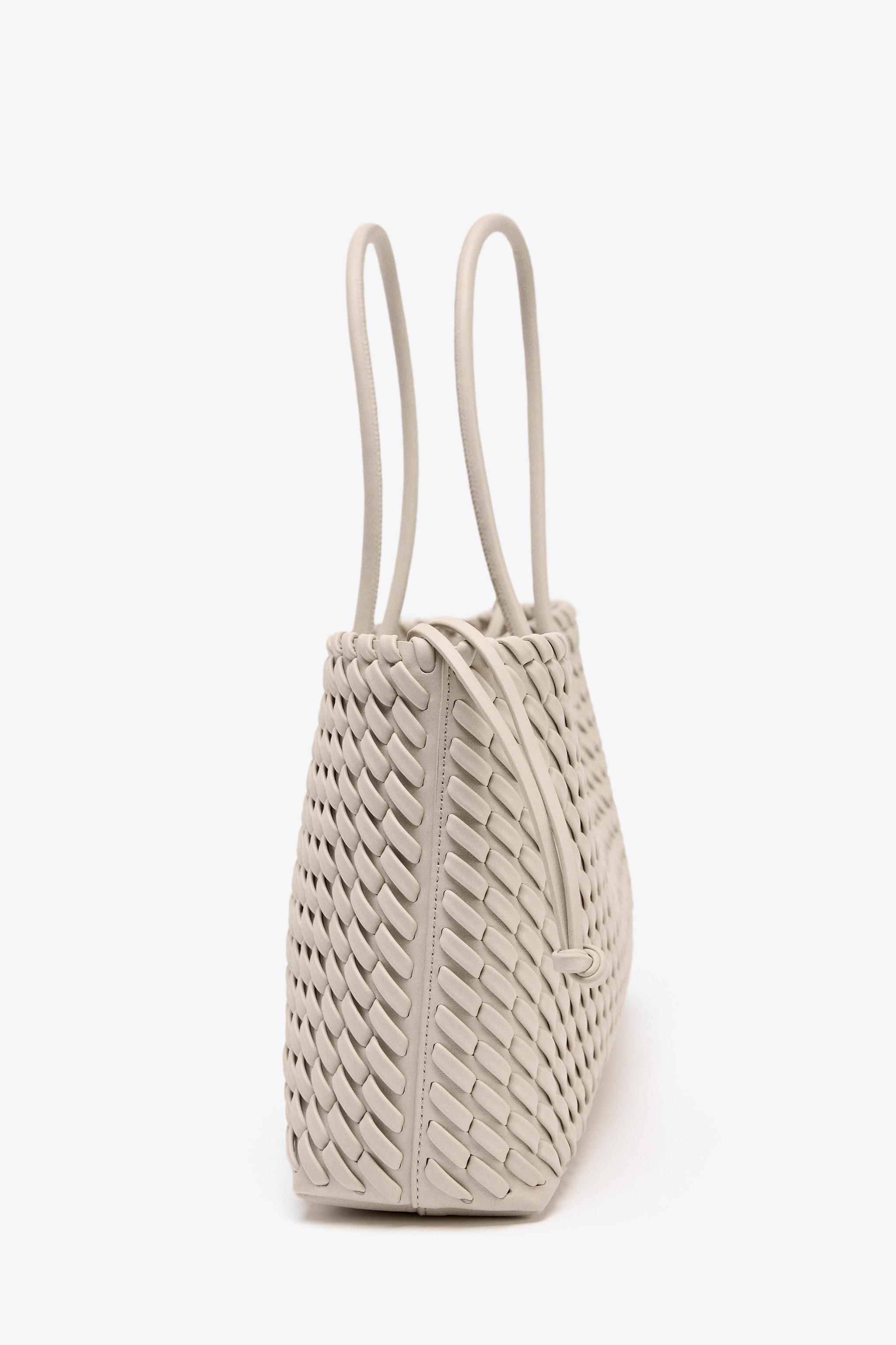 【ZARA】編み込み長方形バッグ ボルドー | 6261/510/624 ZARA】編み込み長方形バッグ ボルドー | 6261/510/624 (ZARA
