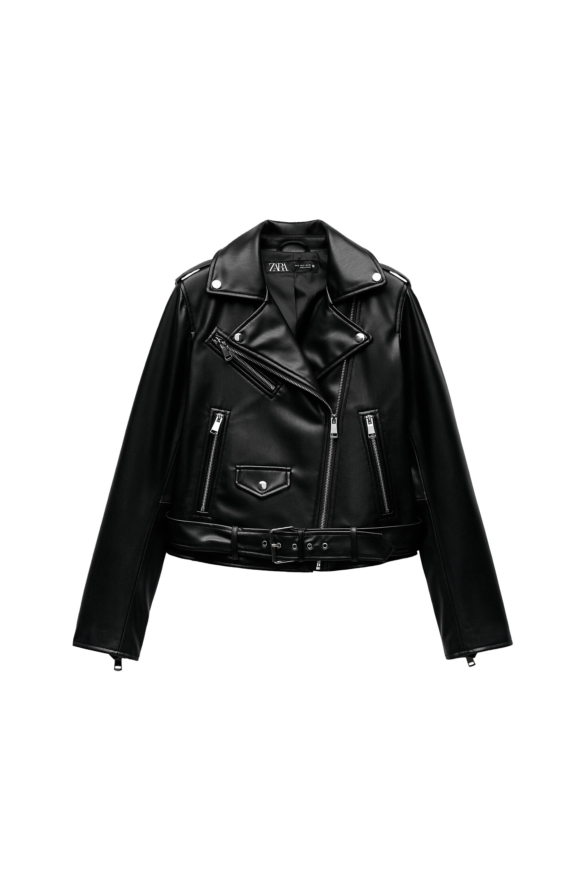 FAUX LEATHER BIKER JACKET - Black | ZARA South Africa