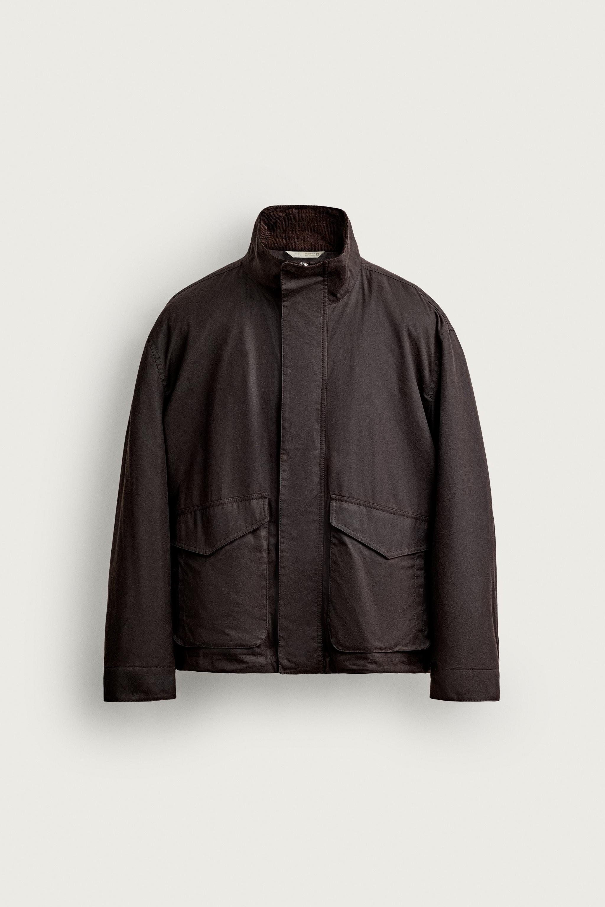 REGULAR FIT WAXED-EFFECT JACKET