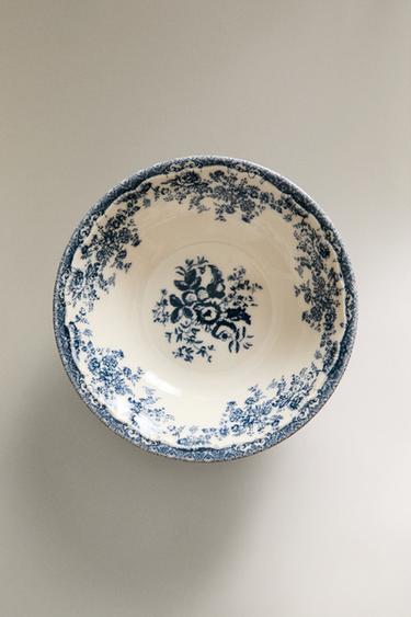 BOL FAÏENCE FLORAL - Bleu de Zara - Image 4