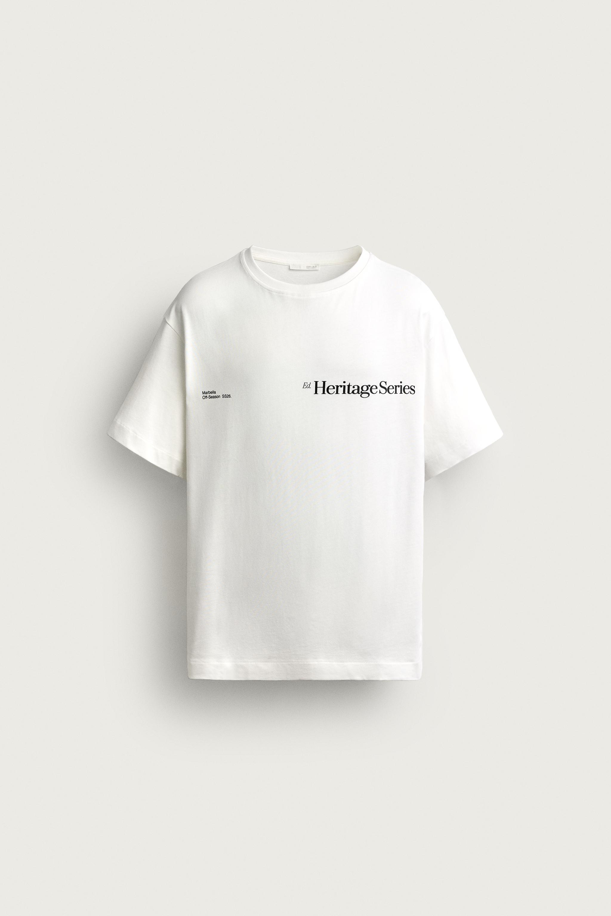 RELAXED FIT CONTRAST PRINT T-SHIRT — White