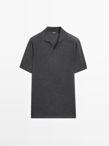Polo punto cuello pico - Rosa coral de Zara