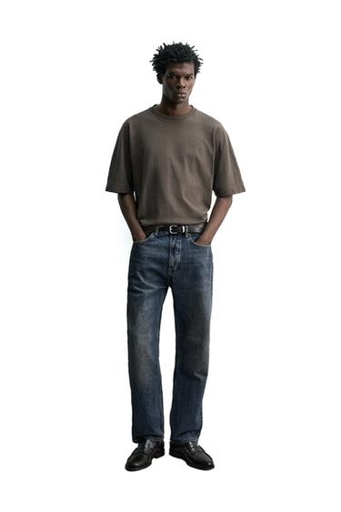 JEANS STRAIGHT ANKLE FIT - نيلي الخاص بـ Zara