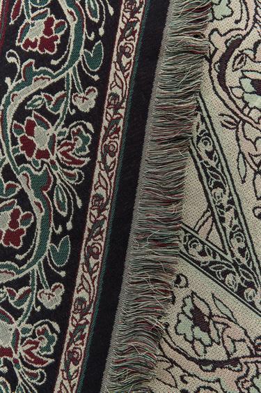 METALLIC THREAD PRINTED SCARF - Black by Zara - Image 2
