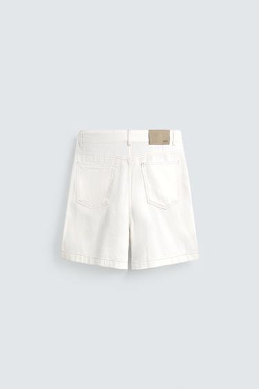 SHORT RELAXED FIT EN LYOCELL MÉLANGÉ - Blanc de Zara - Image 8