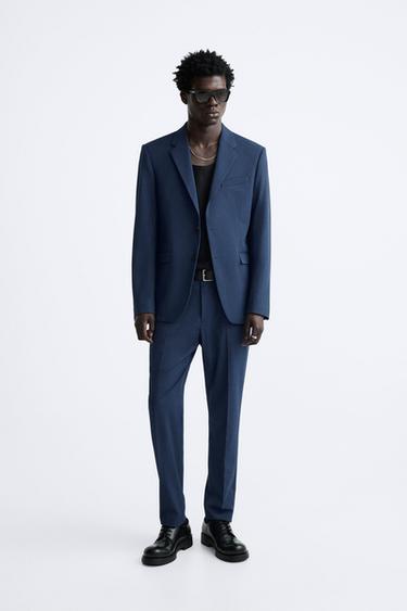 BLAZER TRAJE ESTRUCTURA - Azulón de Zara - Imagen 0