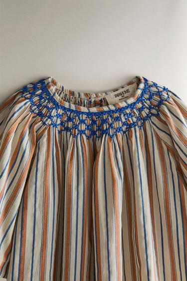 ROBE DE PLAGE ENFANT À RAYURES - Tuile de Zara - Image 1