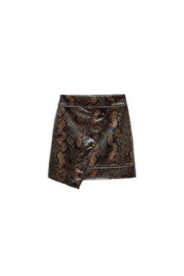 FAUX LEATHER MINI SKIRT