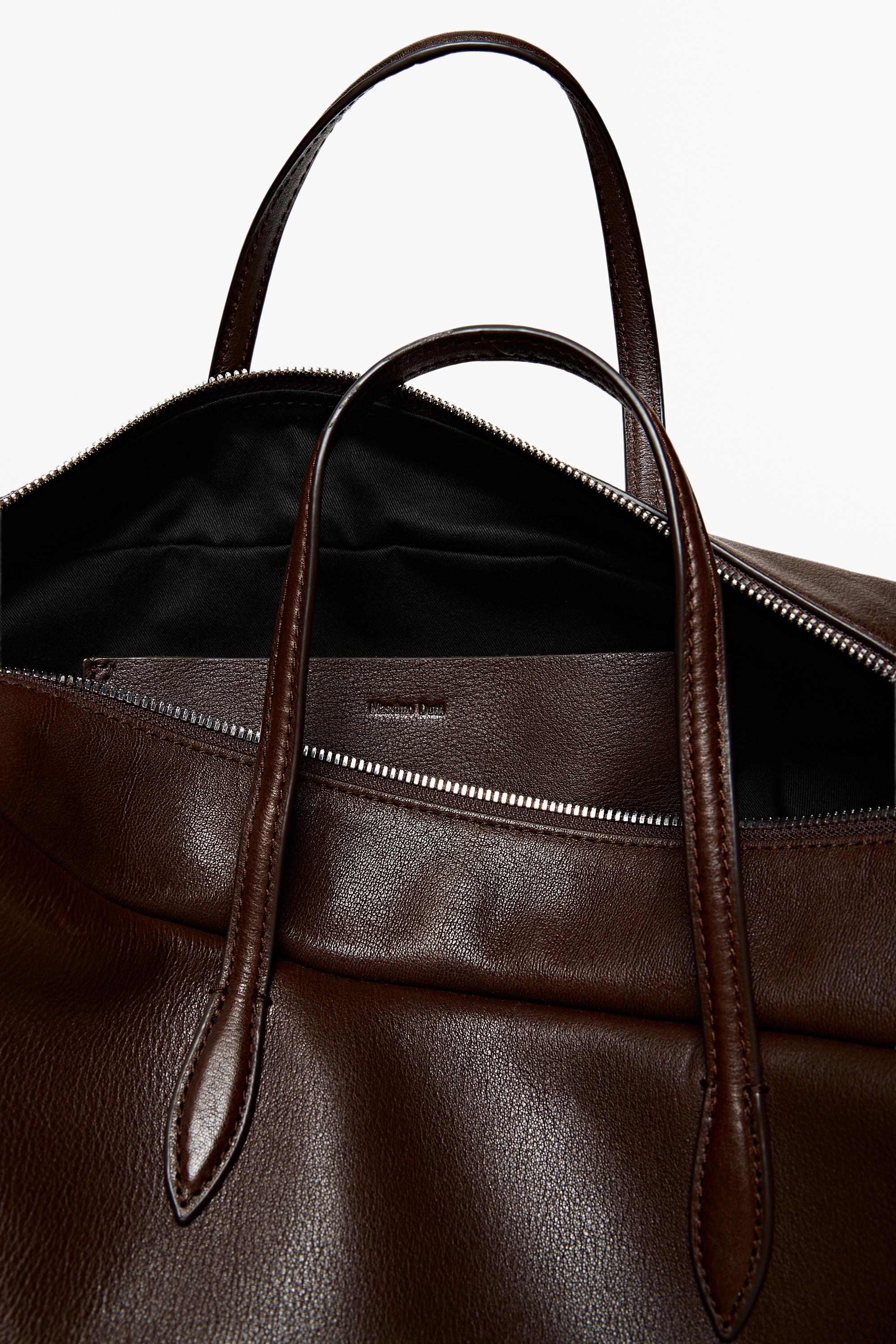 Sac duffle moyen en cuir nappa