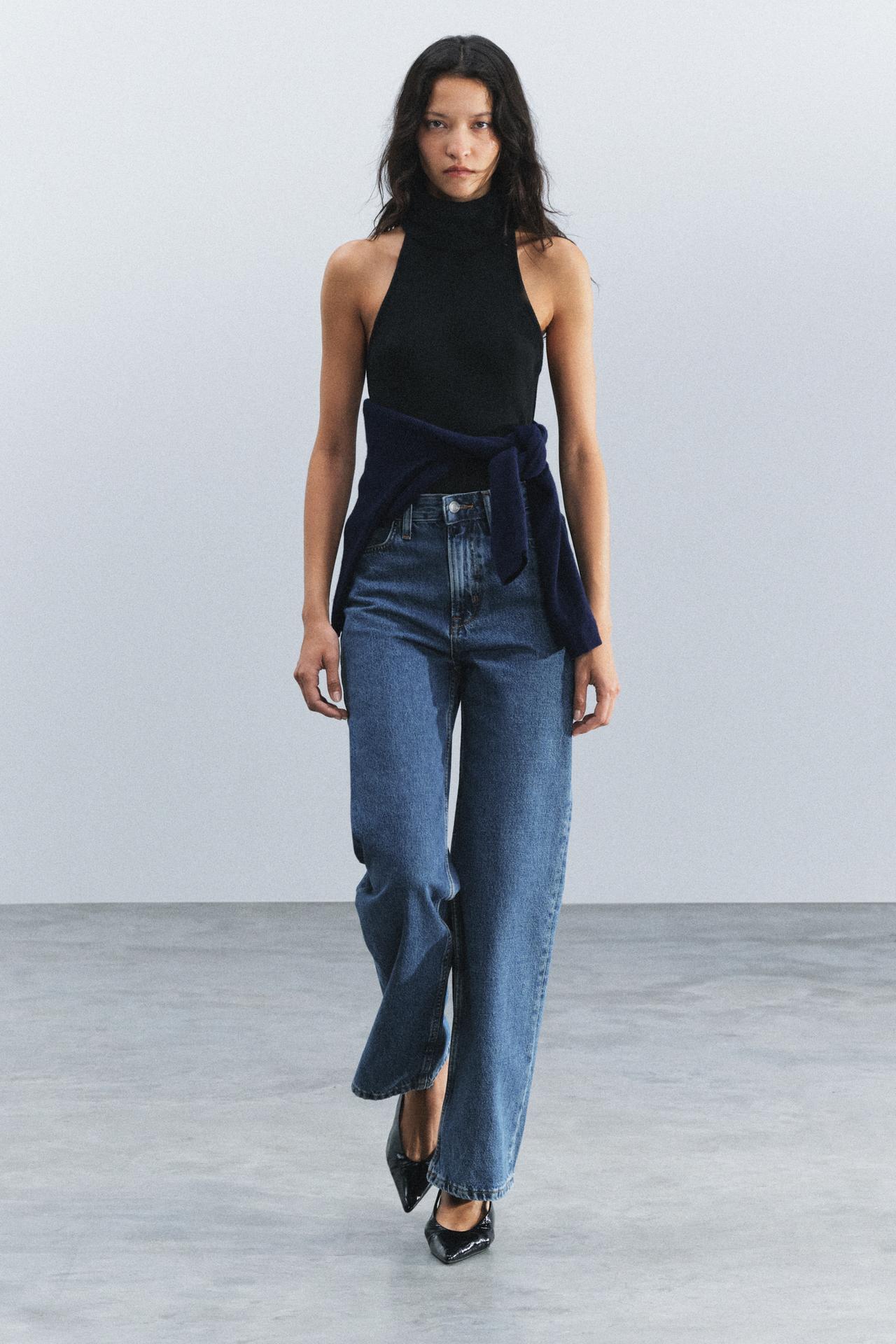 ZW COLLECTION STRAIGHT-LEG HIGH-WAIST JEANS