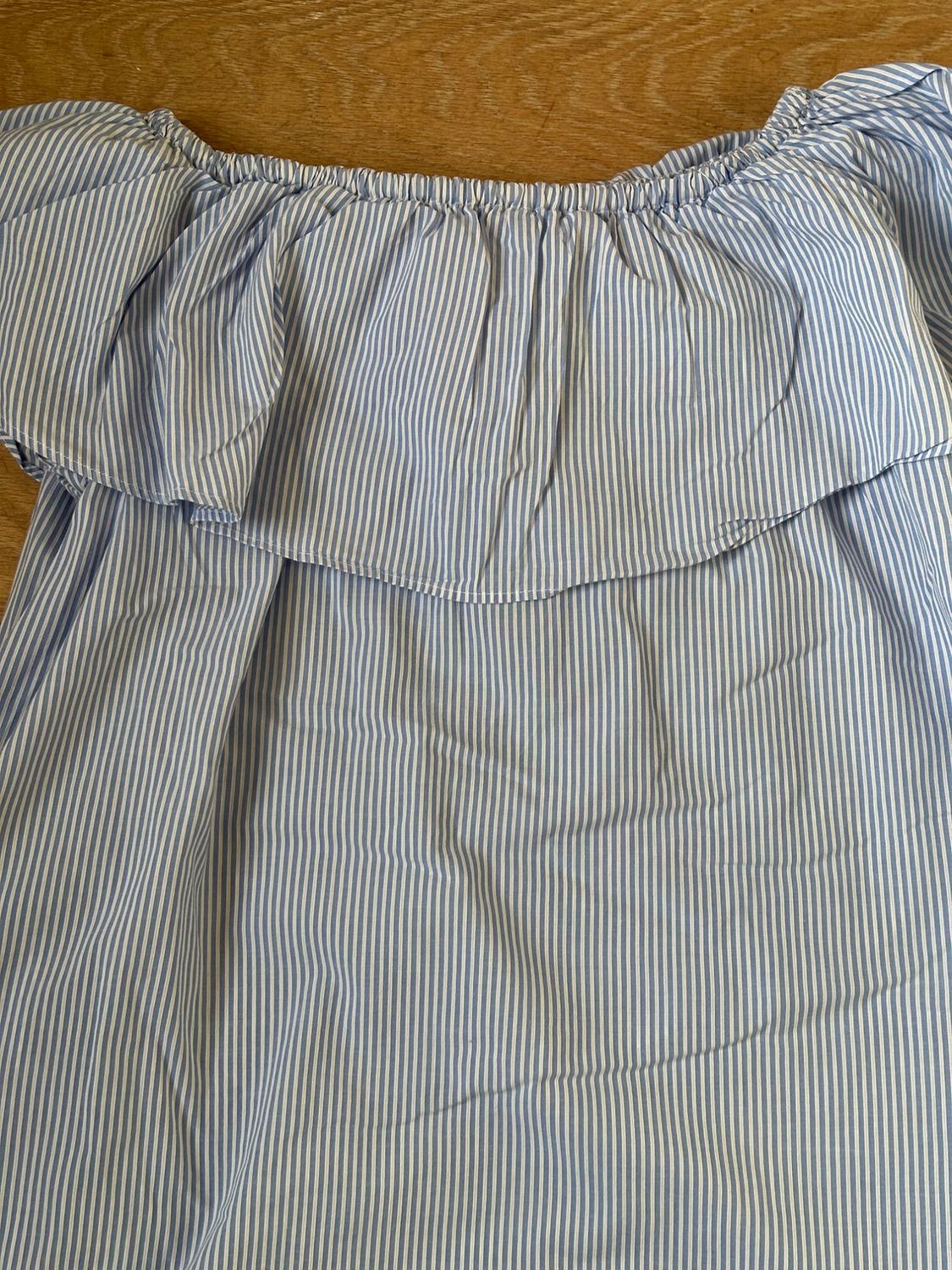 OFF SHOULDER STRIPE MINI DRESS WITH FRILL - Image 2