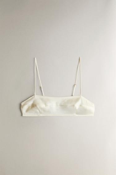 MAULBEERSEIDEN-BANDEAU-BH - Cremefarben von Zara - Bild 0