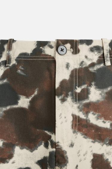 ANIMAL PRINT BERMUDA SHORTS - Sand / Black by Zara - Image 8