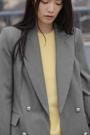 BLAZER CRUZADO - Cinzento da Zara