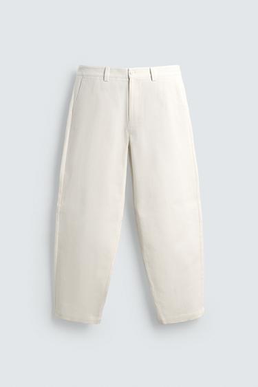 CALÇA CHINO RELAXED FIT FILIPE JARDIM X ZARA - Branco-marfim da Zara