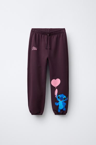 QUẦN JOGGER LILO & STITCH © DISNEY - Màu đỏ tía đậm từ Zara - Hình ảnh 0