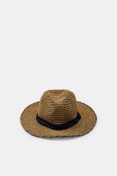 SOMBRERO CINTA CONTRASTE BORDE TWISTED - Tostado de Zara