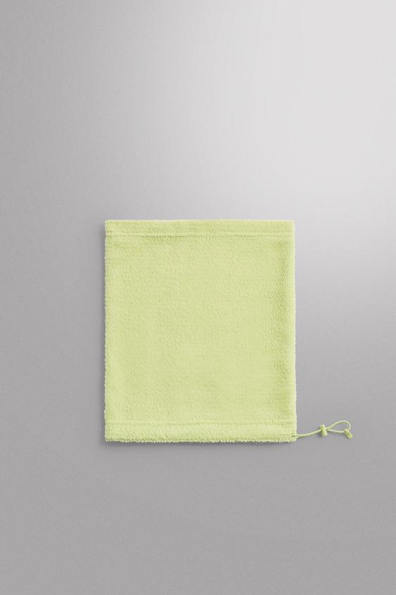 TEXTURED FLEECE NECK WARMER - Lime by Zara - Image 0