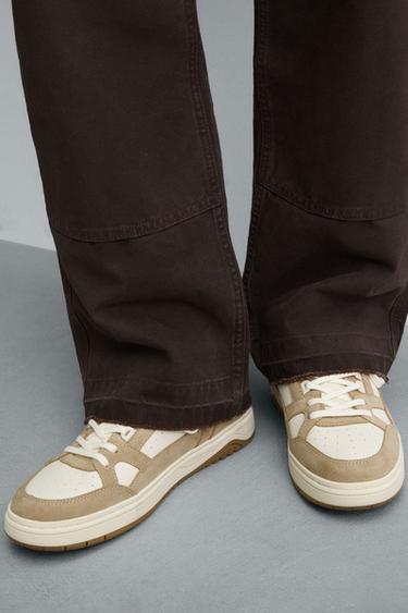 LUX BASKETBALL TRAINERS - Sand Brown by Zara