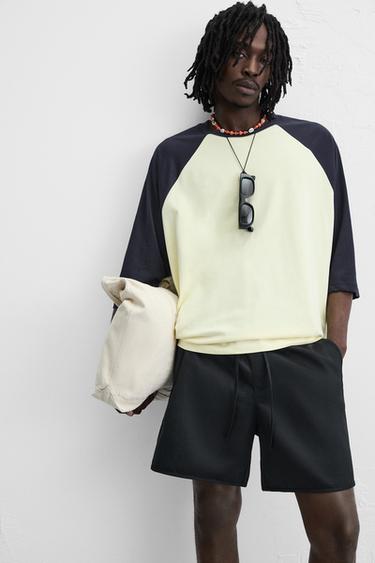 COTTON/LYOCELL BERMUDA SHORTS - Black by Zara - Image 4