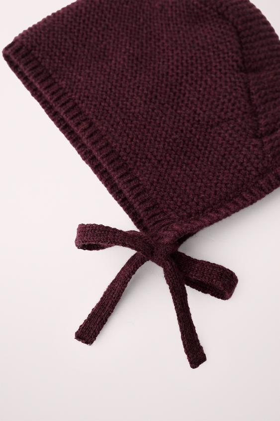 BONNET MAILLE LINKS 100 % LAINE CREATED BY CARAMEL LONDON X ZARA ...