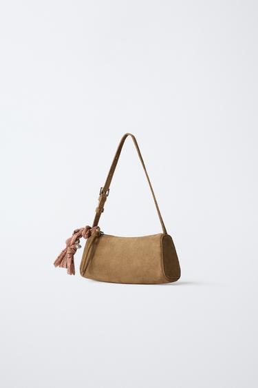SHOULDER BAG WITH BANDANA - Brown by Zara - Image 2