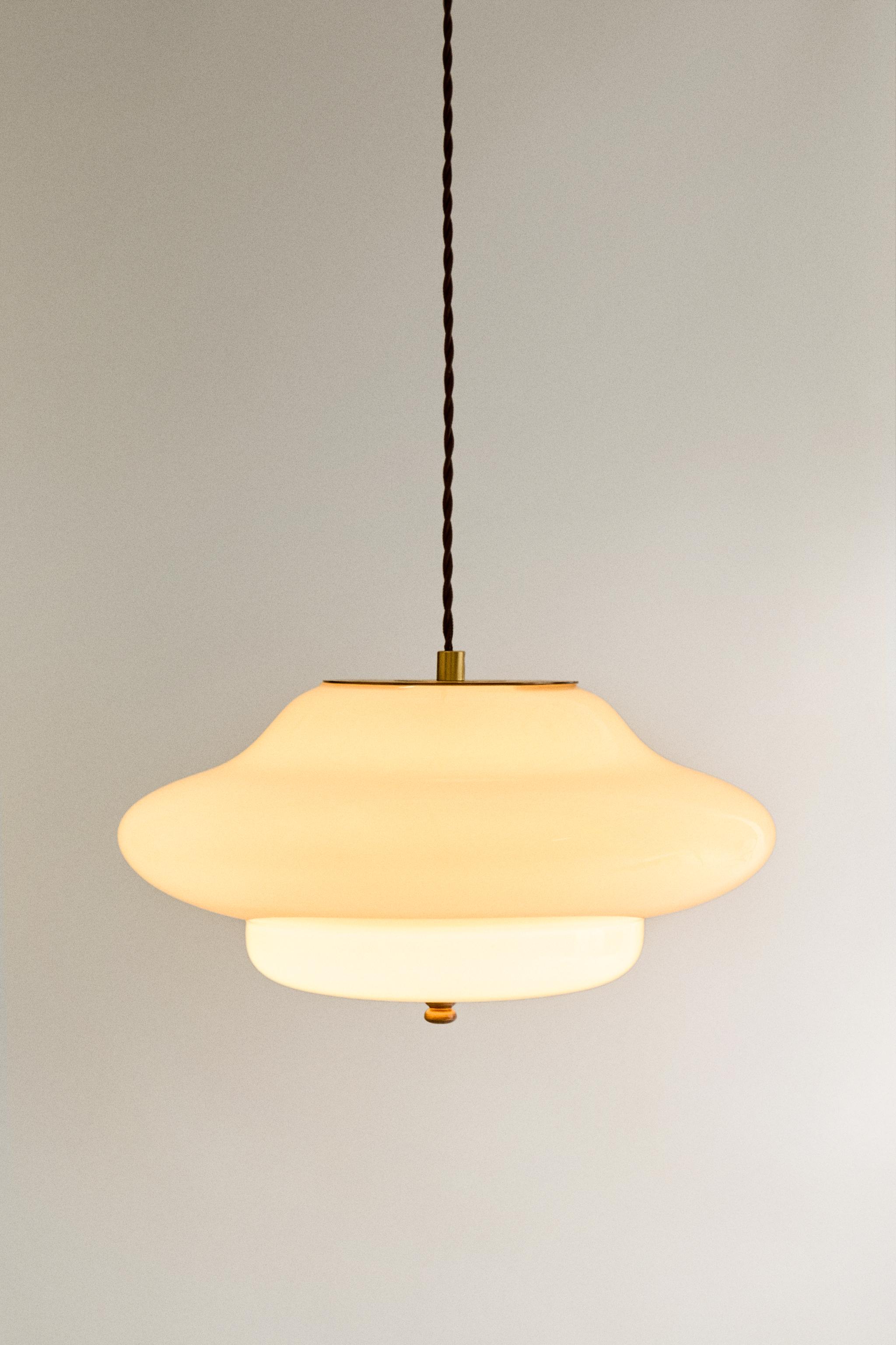 LARGE OPALITE CEILING LAMP — Vanilla