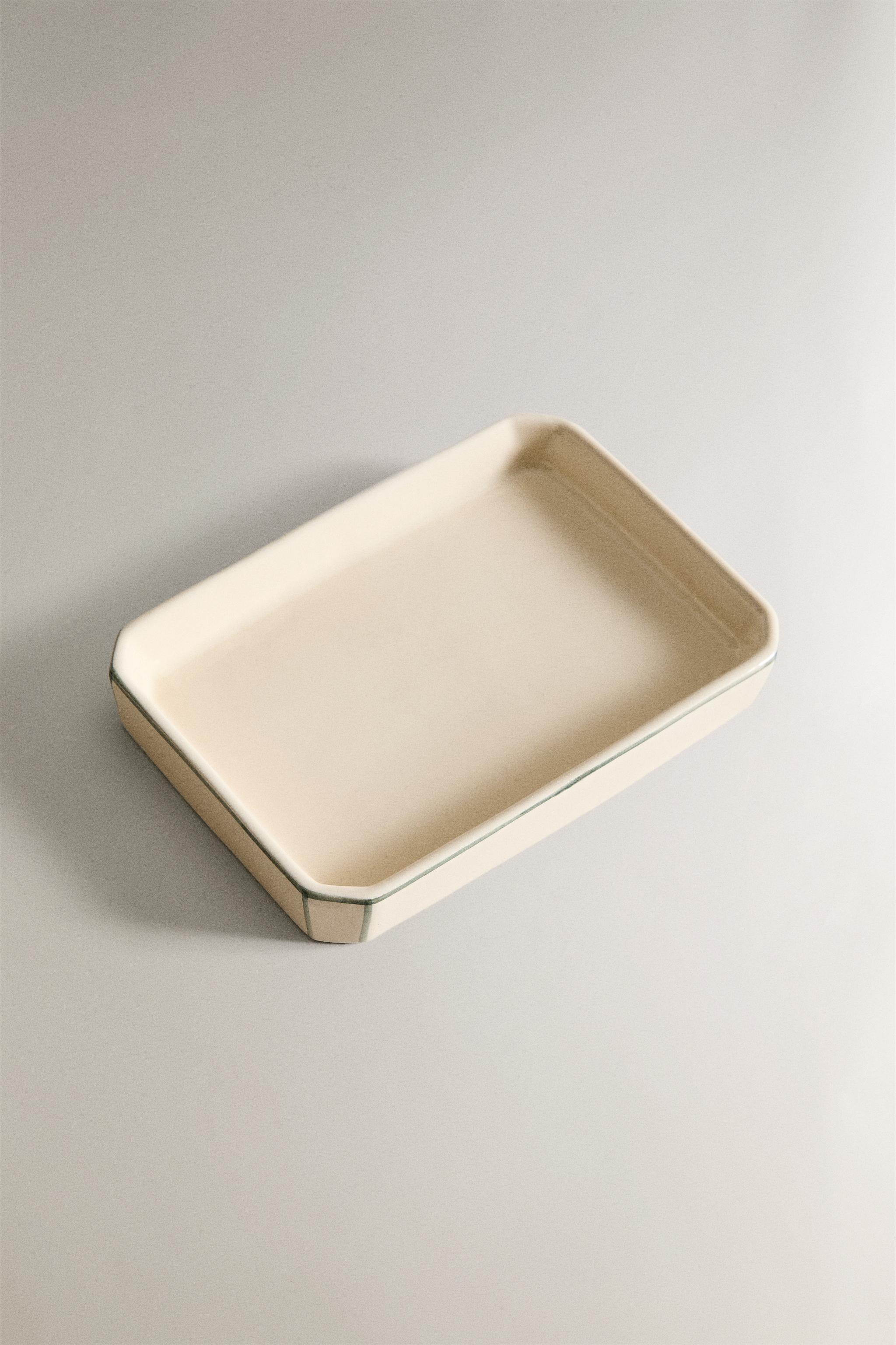 八角形バスルーム用石鹸皿 - グリーン/エクリュ | ZARA Japan / 日本