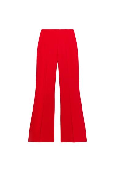 HIGH-WAIST TROUSERS WITH BACK ZIP - Bright red by Zara