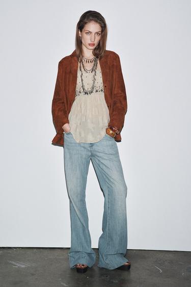 ZW COLLECTION JACQUARD STRAPPY TOP - Pearl grey by Zara - Image 2