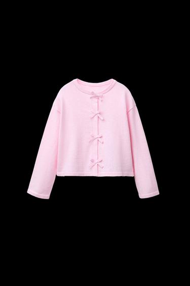 CHAQUETA PUNTO LACITOS - Rosa de Zara - Imagen 0
