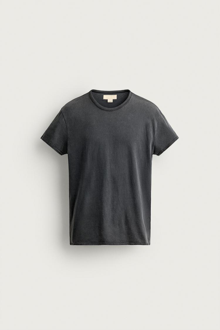 Camiseta lavada slim fit