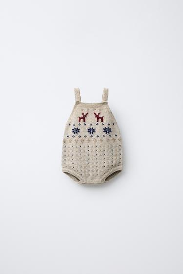 BODY PUNTO ESTRELLAS Y RENOS - Beige claro de Zara