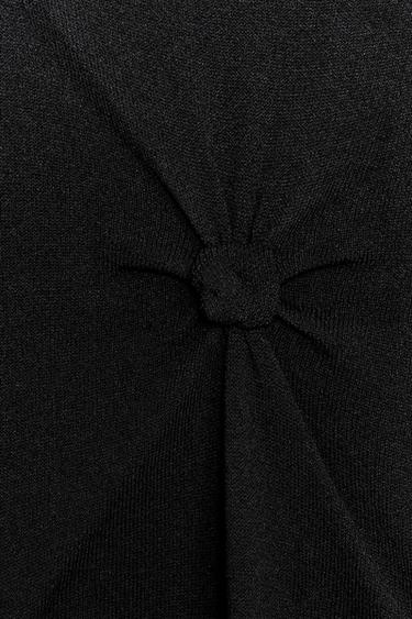 TOP EN MAILLE NŒUDS - Noir de Zara - Image 8