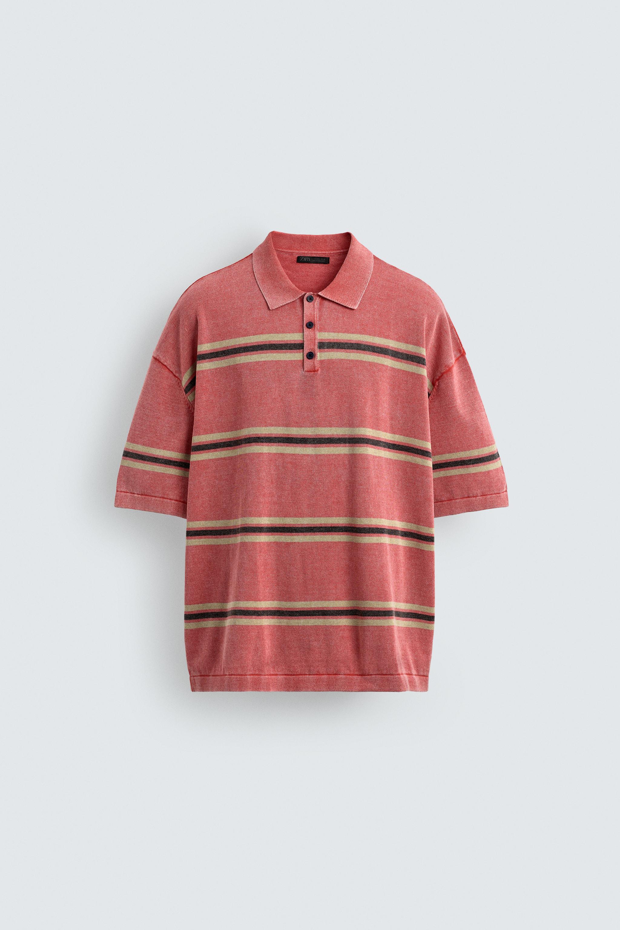 POLO EN MAILLE RELAXED FIT À RAYURES