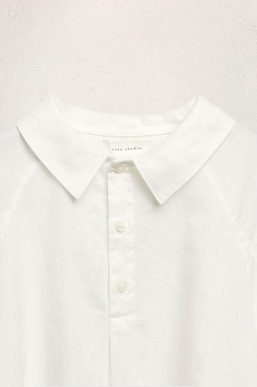 AGES 2-5/LIMITED EDITION V-NECK SHIRT - Oyster-white by Zara