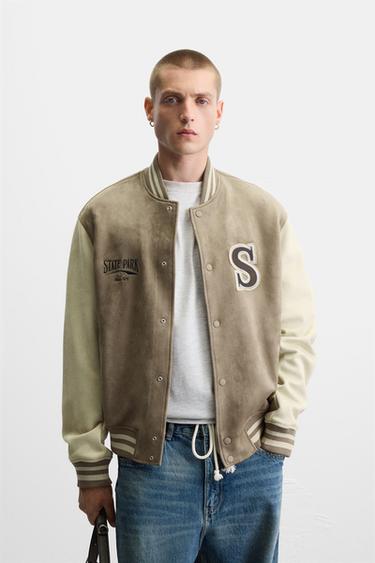CHAMARRA ANTELINA PARCHES BORDADOS - Gris claro de Zara